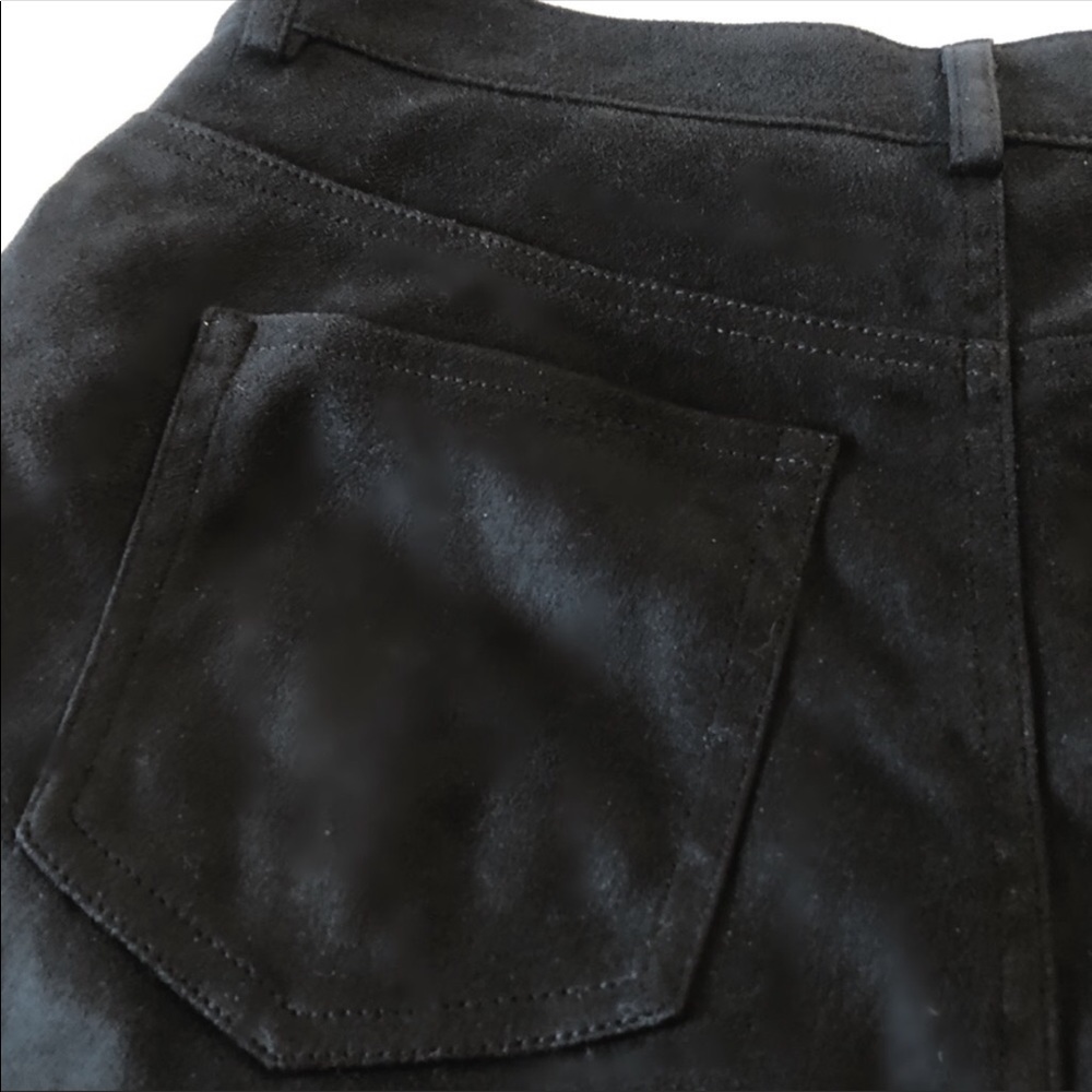 Nordstrom vegan suede button-down pencil skirt 4 - Picture 7 of 8